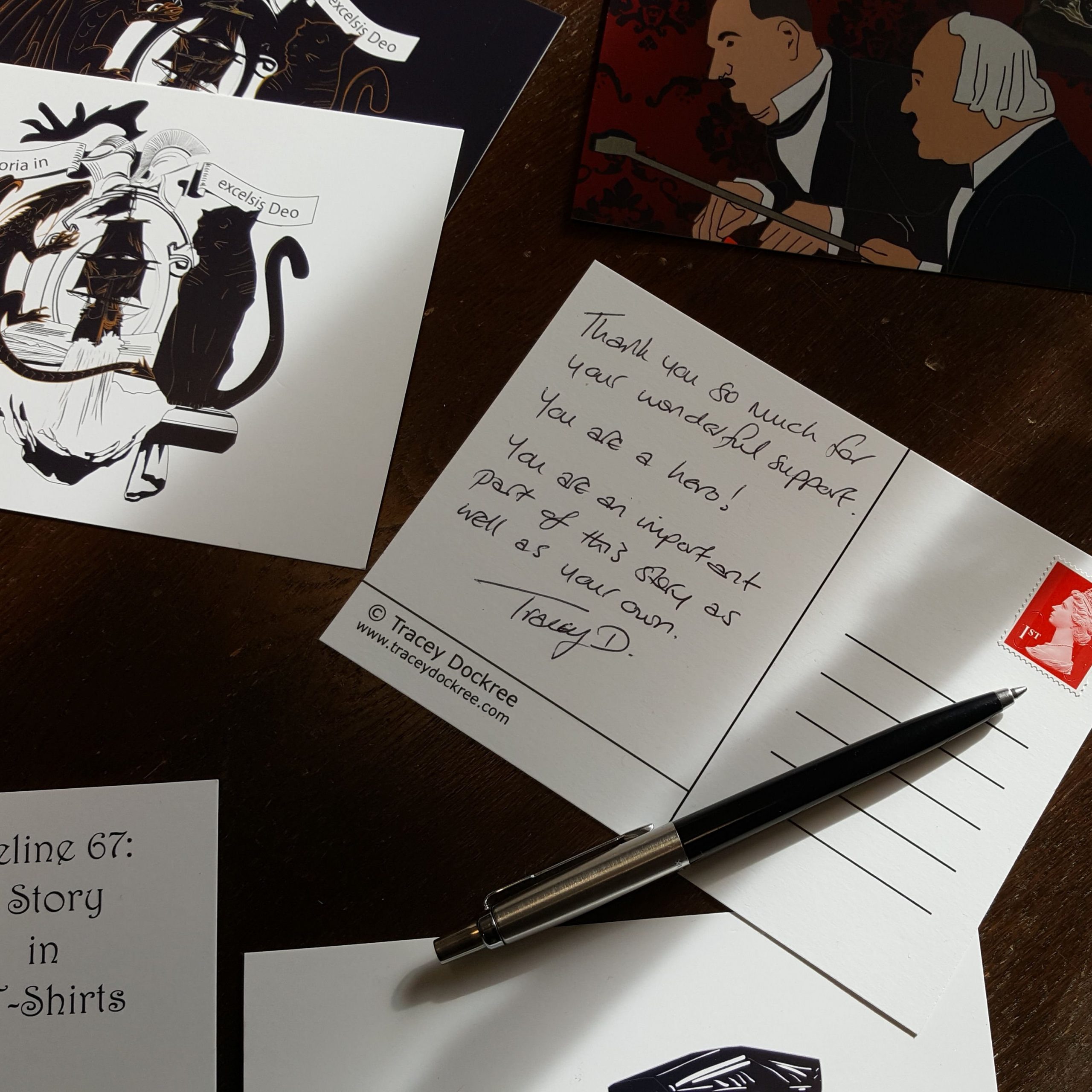 Illustrated postcards
