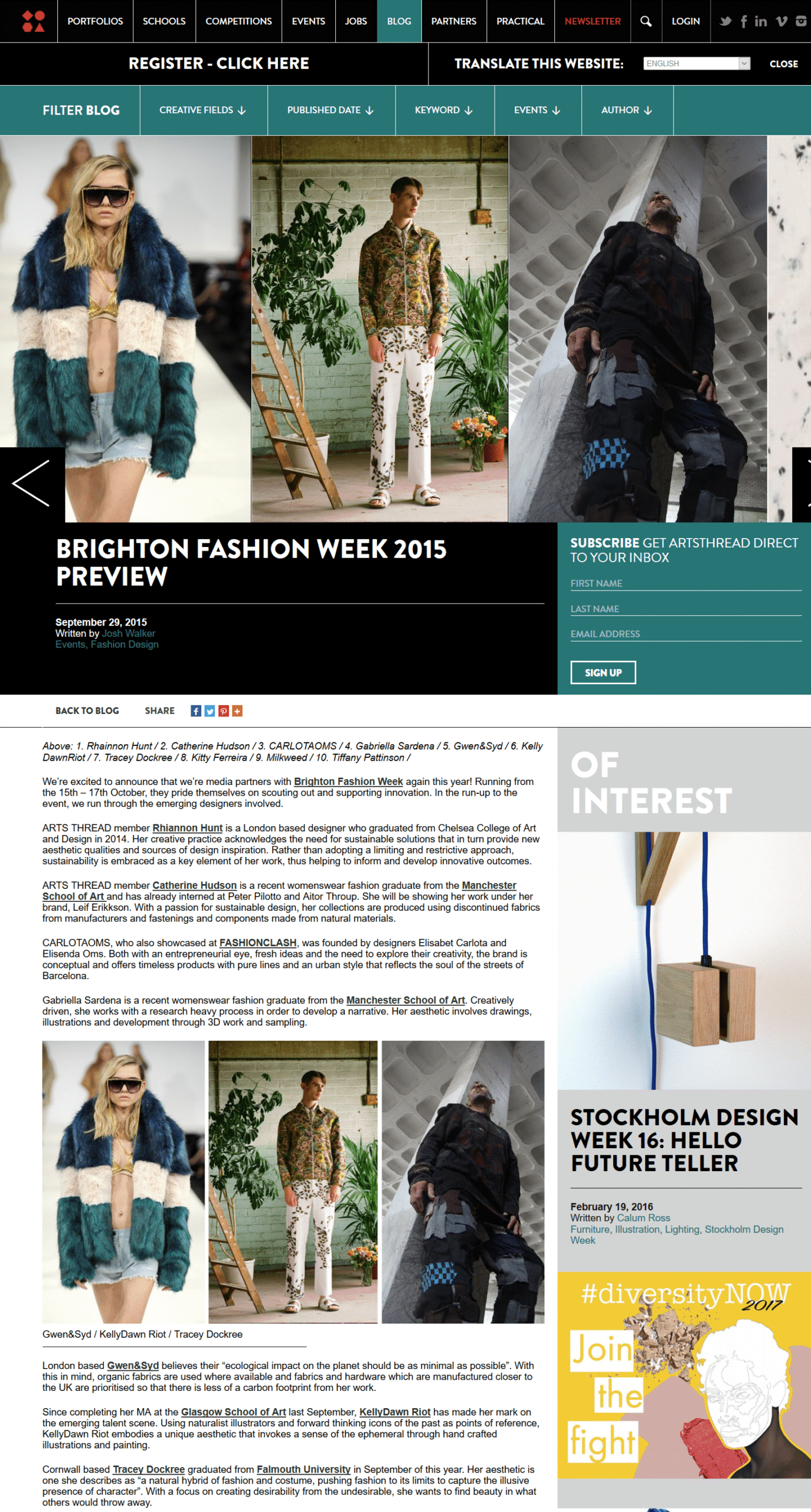 Brighton Fashion Week 2015 Preview / ArtsThread