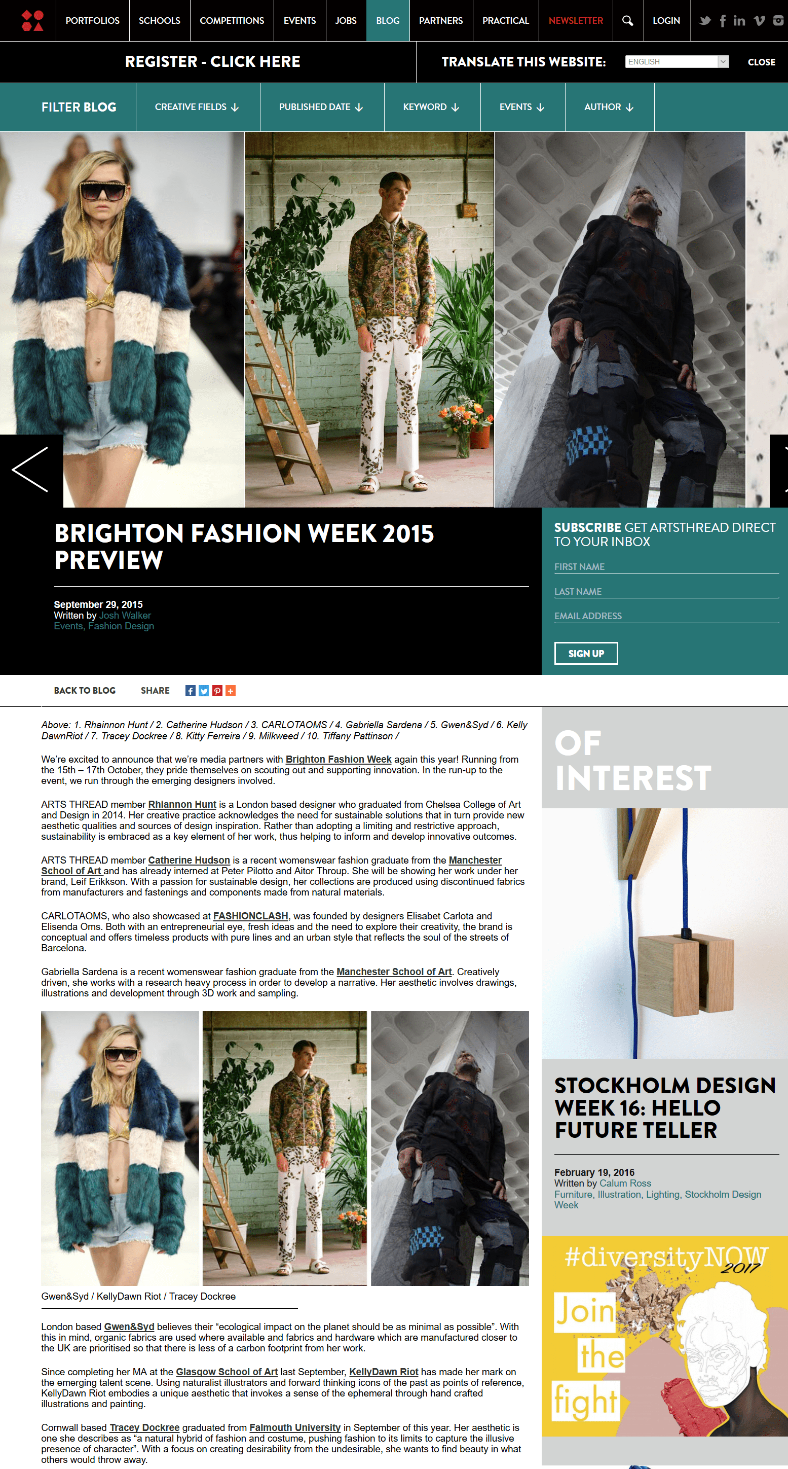 Brighton Fashion Week 2015 Preview / ArtsThread