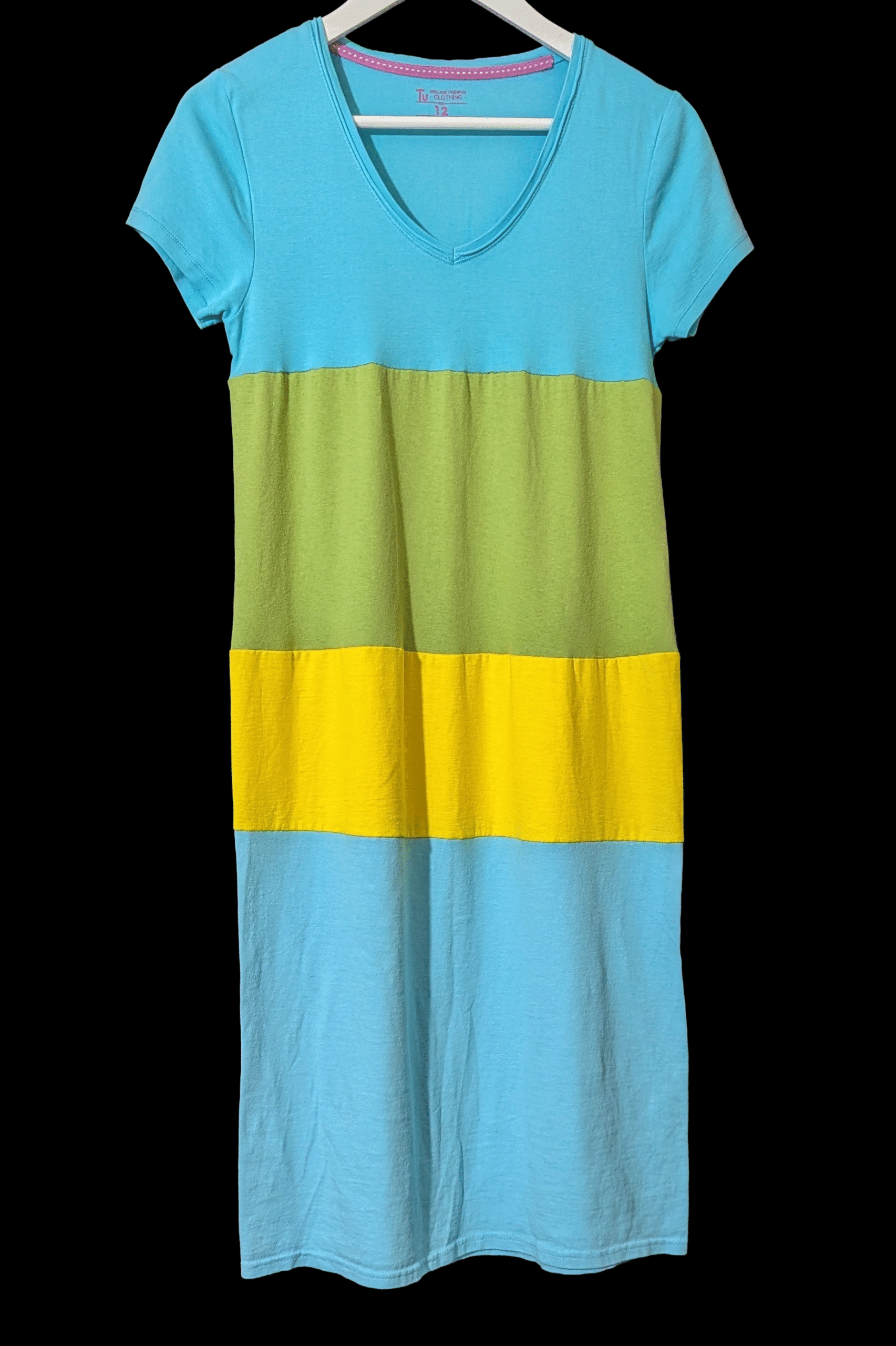 Day at the Beach abstract block t-shirt dress