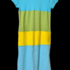 Back of abstract block t-shirt dress